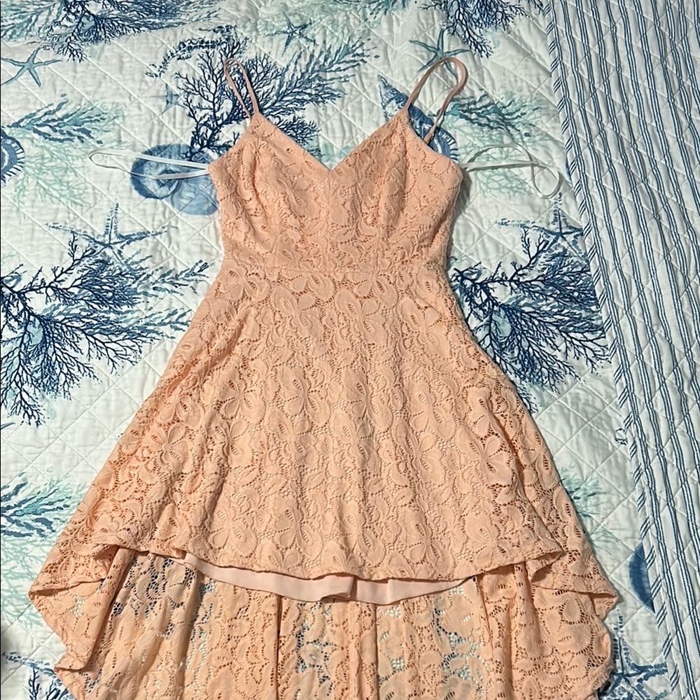 B Darlin Pink Sleeveless Ruffled Tiered Dress